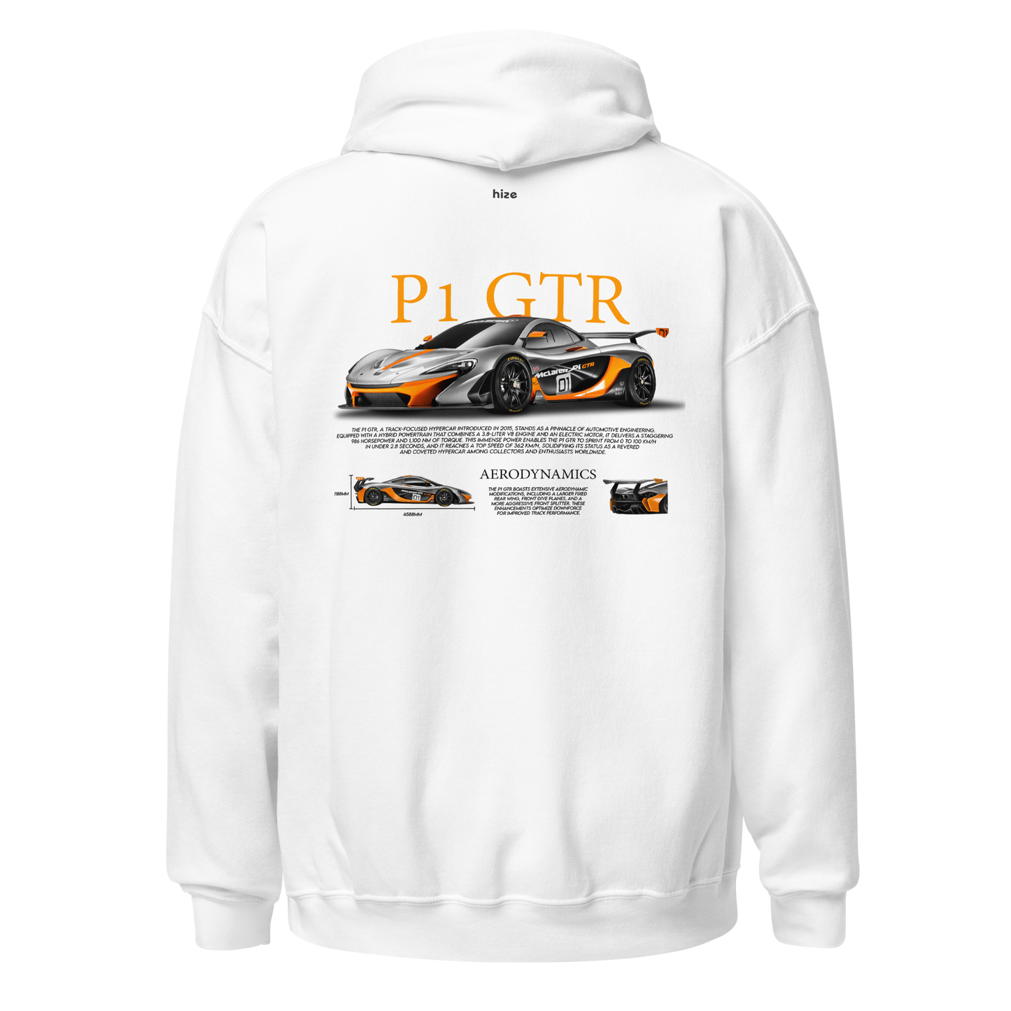 Mclaren P1 GTR Hoodie White in Stock