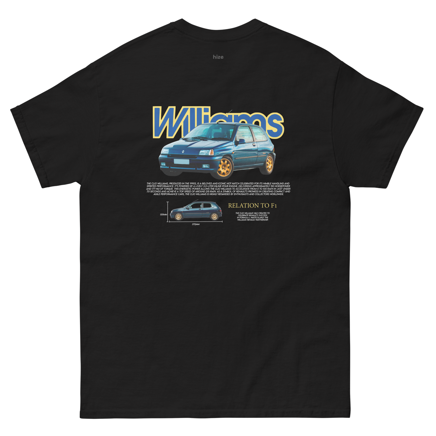 Renault Clio Williams T-shirt - Black Back