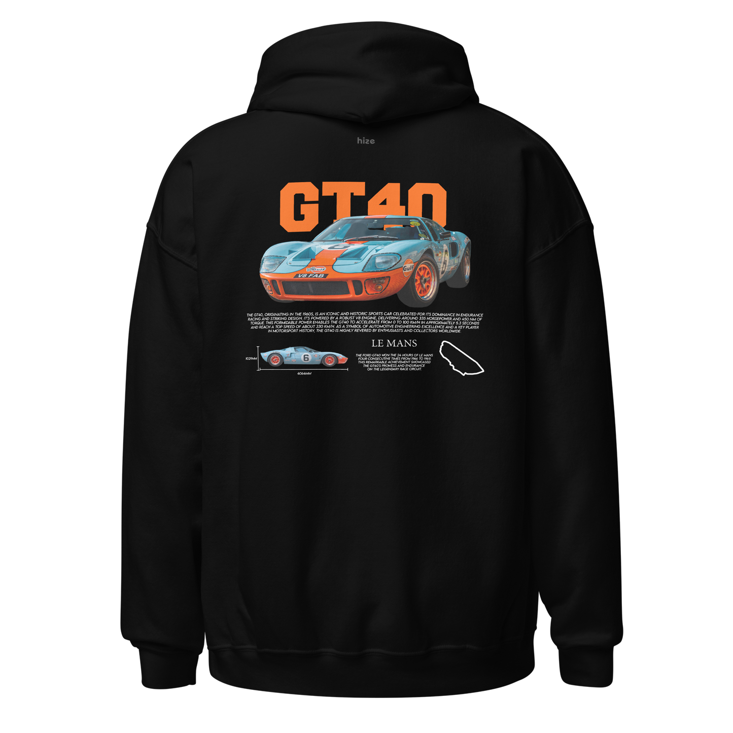 Ford GT40 Hoodie - Black Back