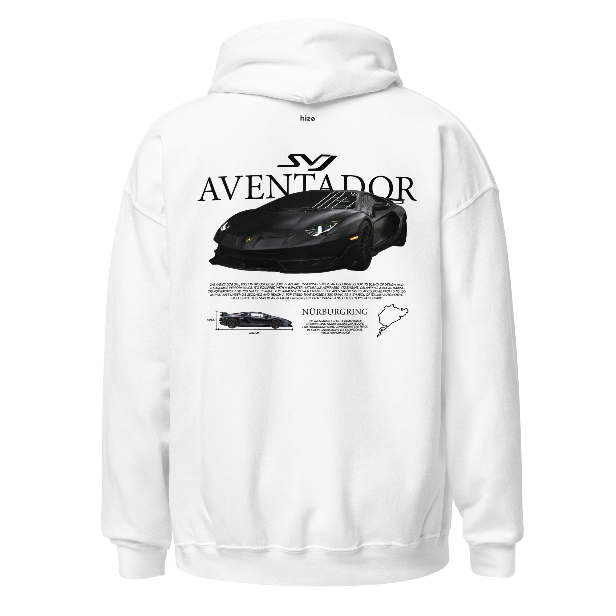 ▷ Lamborghini Aventador SVJ Hoodie | Car Clothes – Hize Wear ▷ Lamborghini Aventador SVJ Hoodie | Car Clothes – Hize Wear