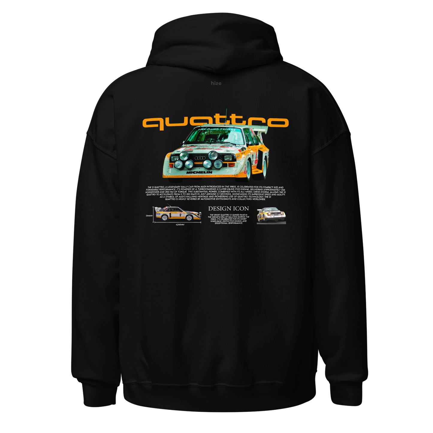 Audi S1 Quattro Hoodie Black in Stock