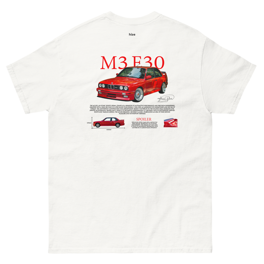 BMW M3 E30 T-shirt White in Stock