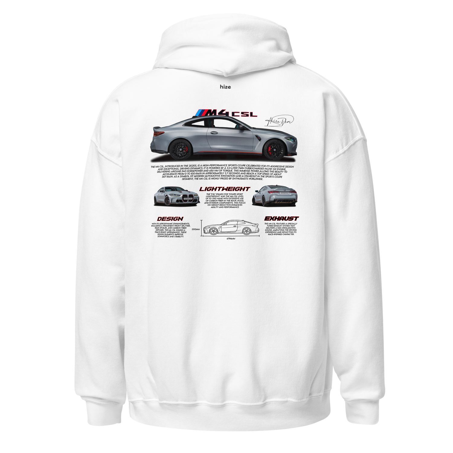 BMW M4 CSL Hoodie White in Stock