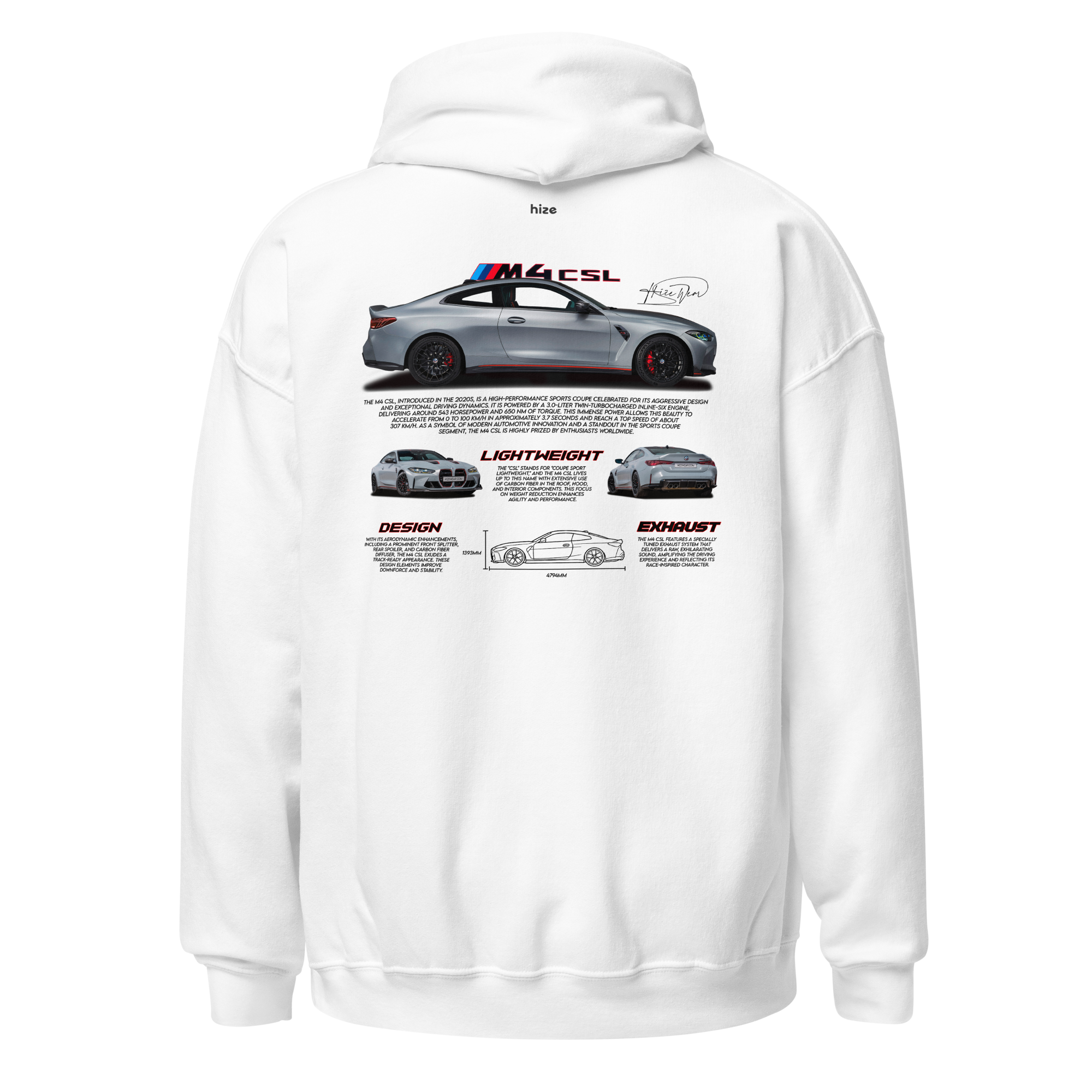 BMW M4 CSL Hoodie White in Stock