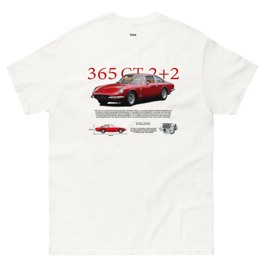 Vintage Ferrari 365 GT 2+2 T-shirt White in Stock