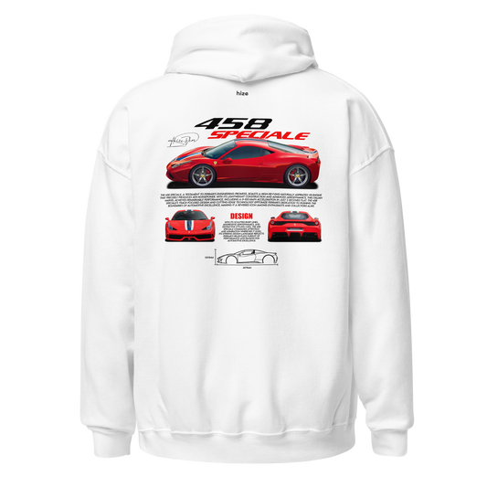 Ferrari 458 Speciale Hoodie White in Stock