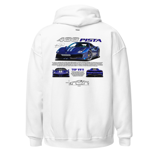 Ferrari 488 Pista Hoodie White Blue in Stock