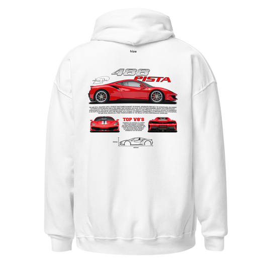 Ferrari 488 Pista Hoodie White in Stock