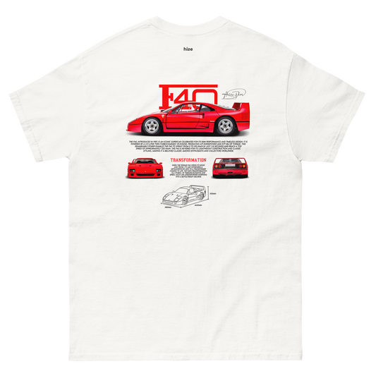 Ferrari F40 T-shirt White in Stock