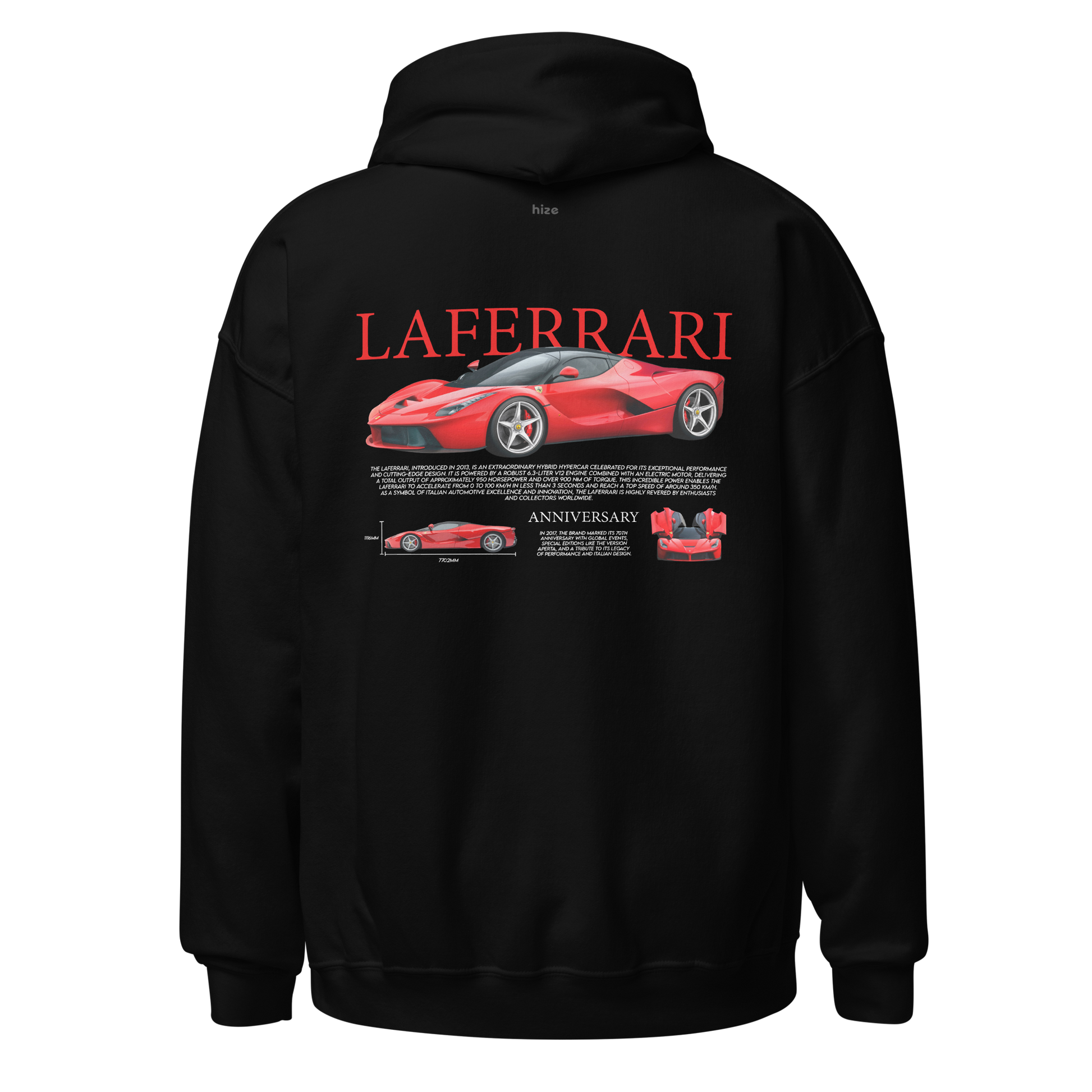 Ferrari LaFerrari Hoodie Black in Stock