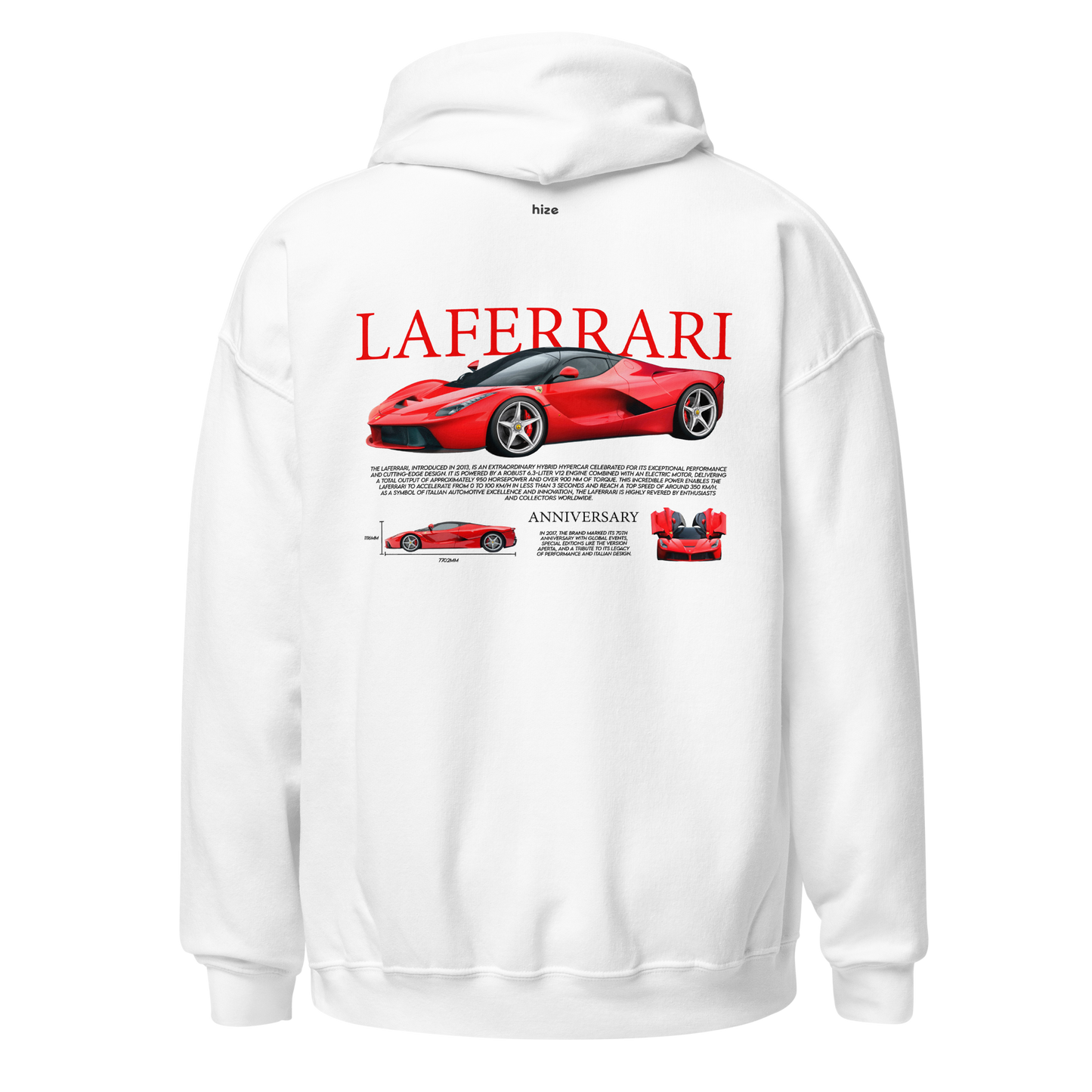 Ferrari LaFerrari Hoodie White in Stock