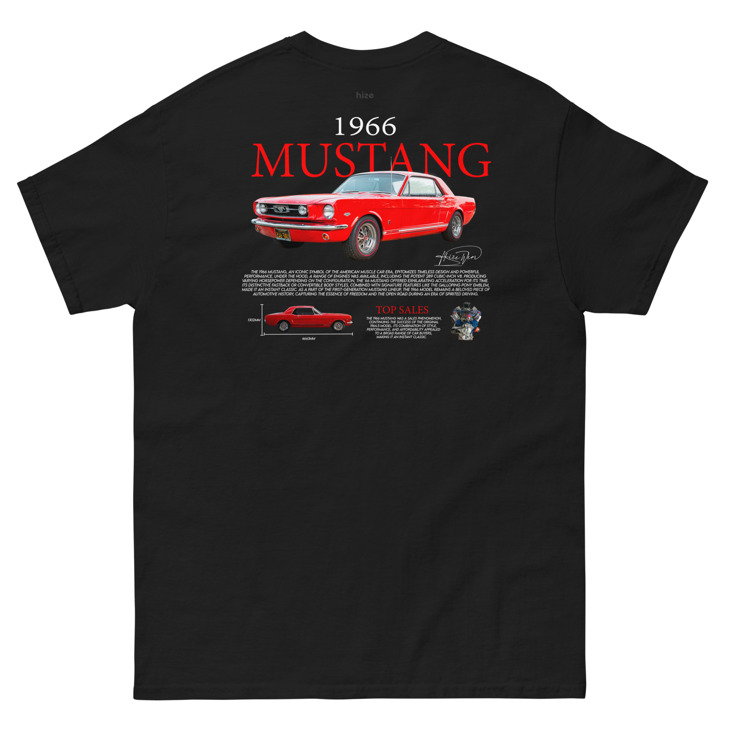 Ford Mustang Coupé 289 T-shirt Black in Stock