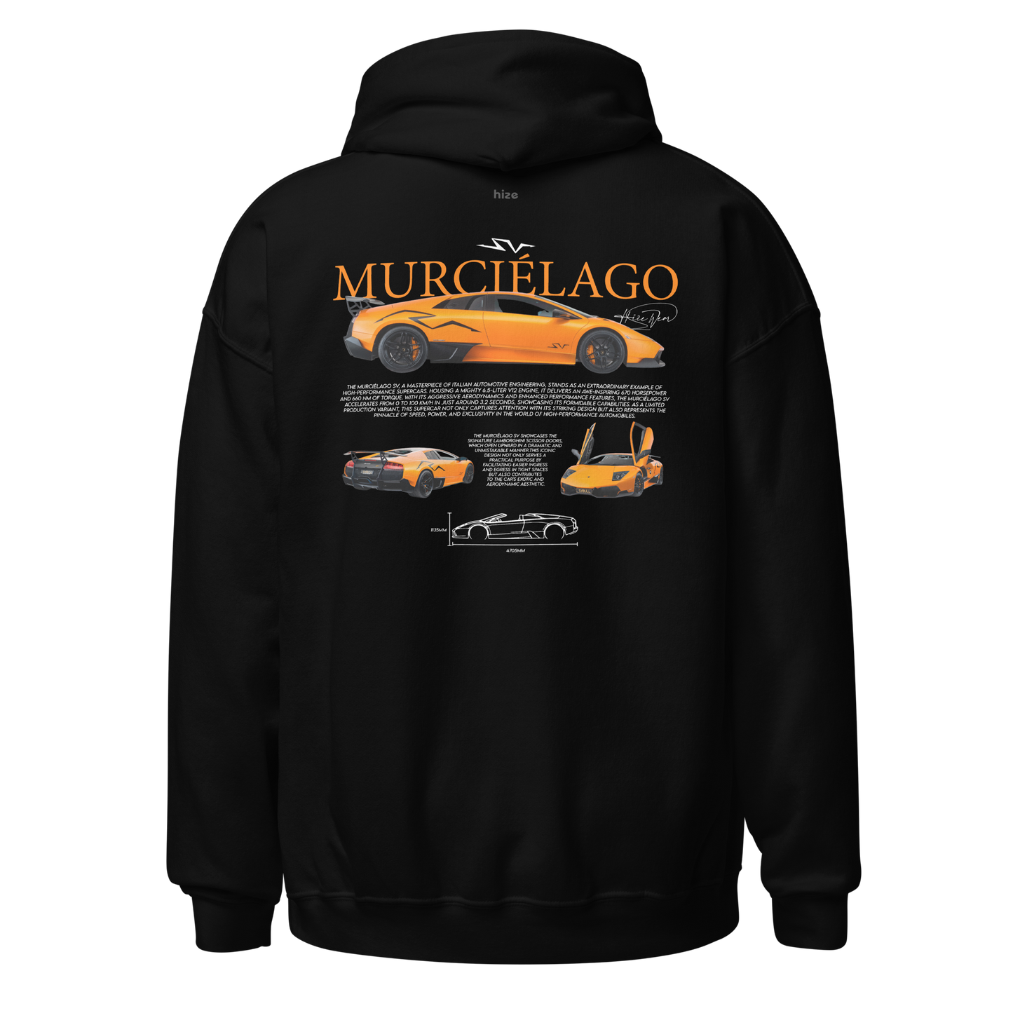 Lamborghini Murciélago SV Hoodie Black in Stock