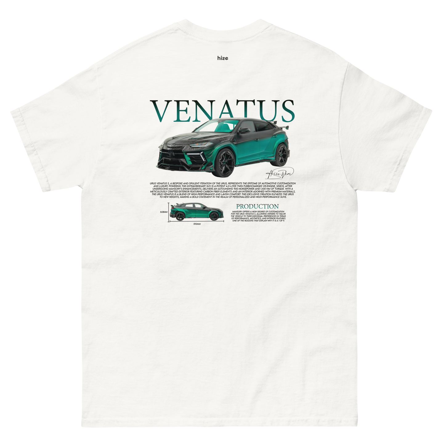 Lamborghini Urus Venatus S Mansory T-shirt White in Stock