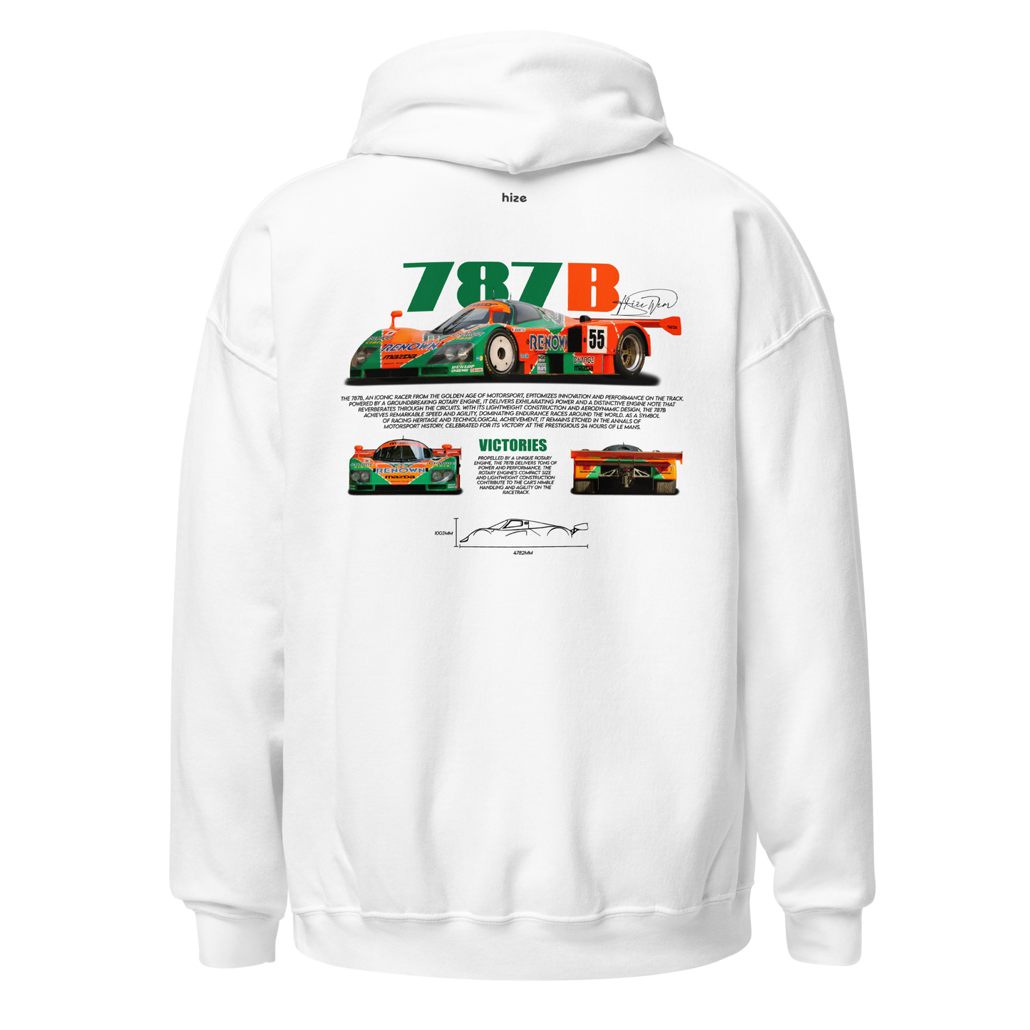 Mazda 787B Le Mans (LM) Hoodie White in Stock