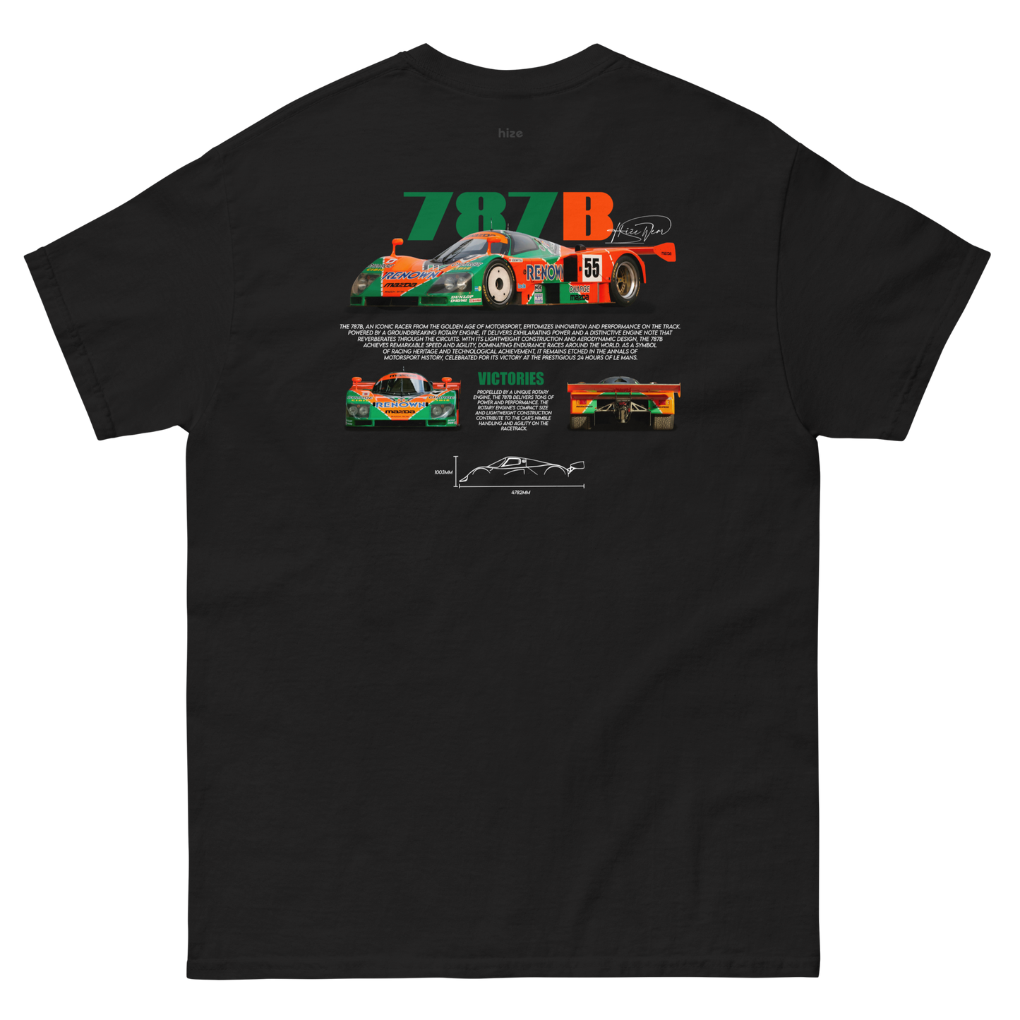 Mazda 787B Le Mans (LM) T-shirt Black in Stock