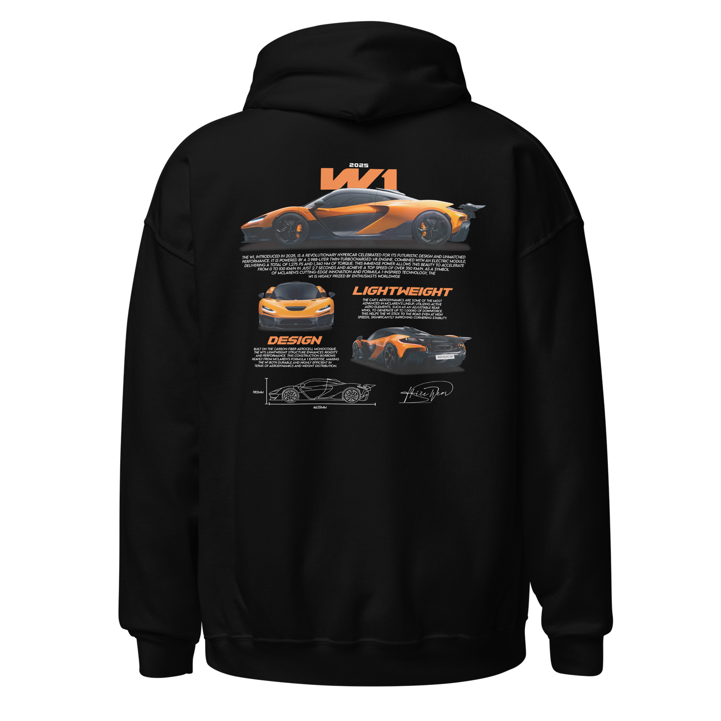 McLaren W1 Hoodie Black in Stock