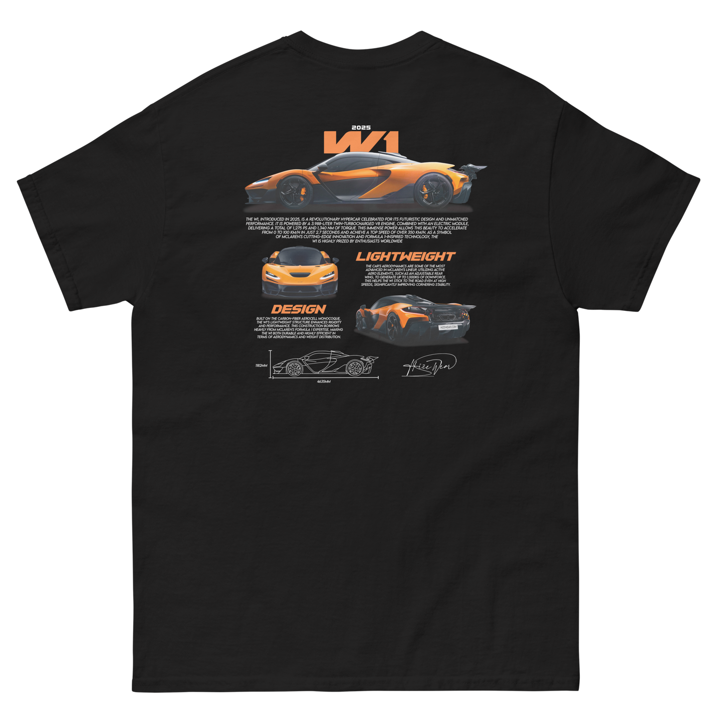 McLaren W1 T-Shirt Black in Stock