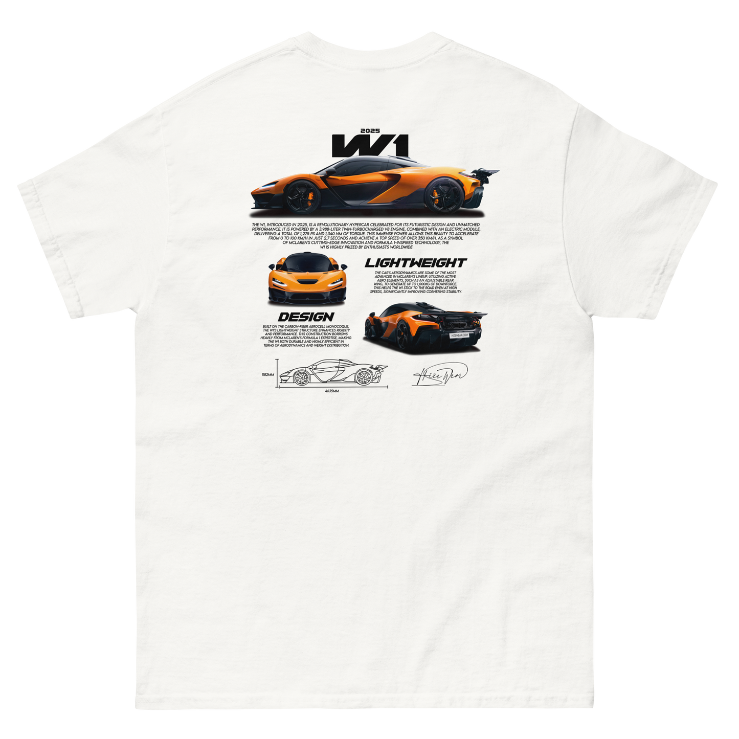 McLaren W1 T-Shirt White in Stock