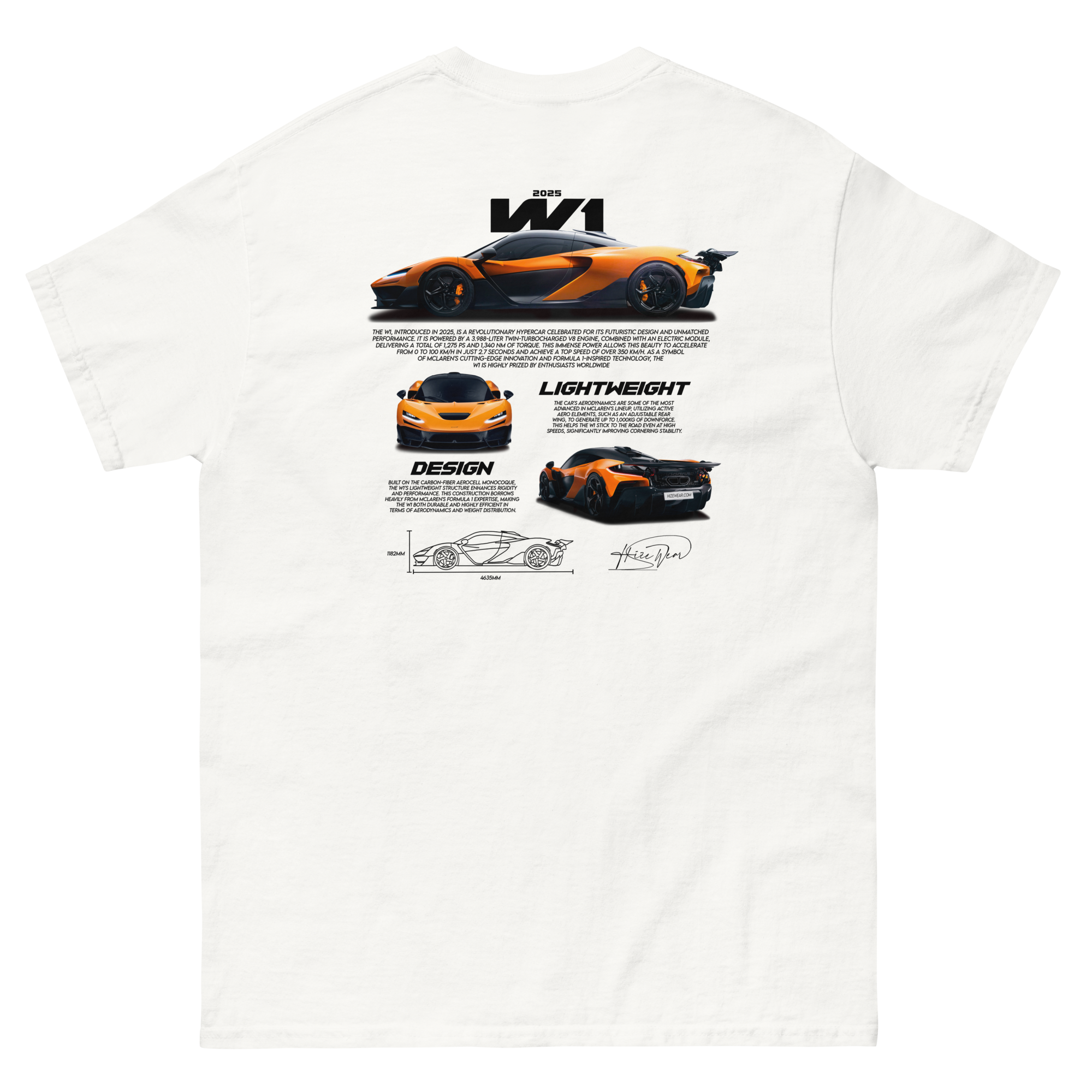 McLaren W1 T-Shirt White in Stock