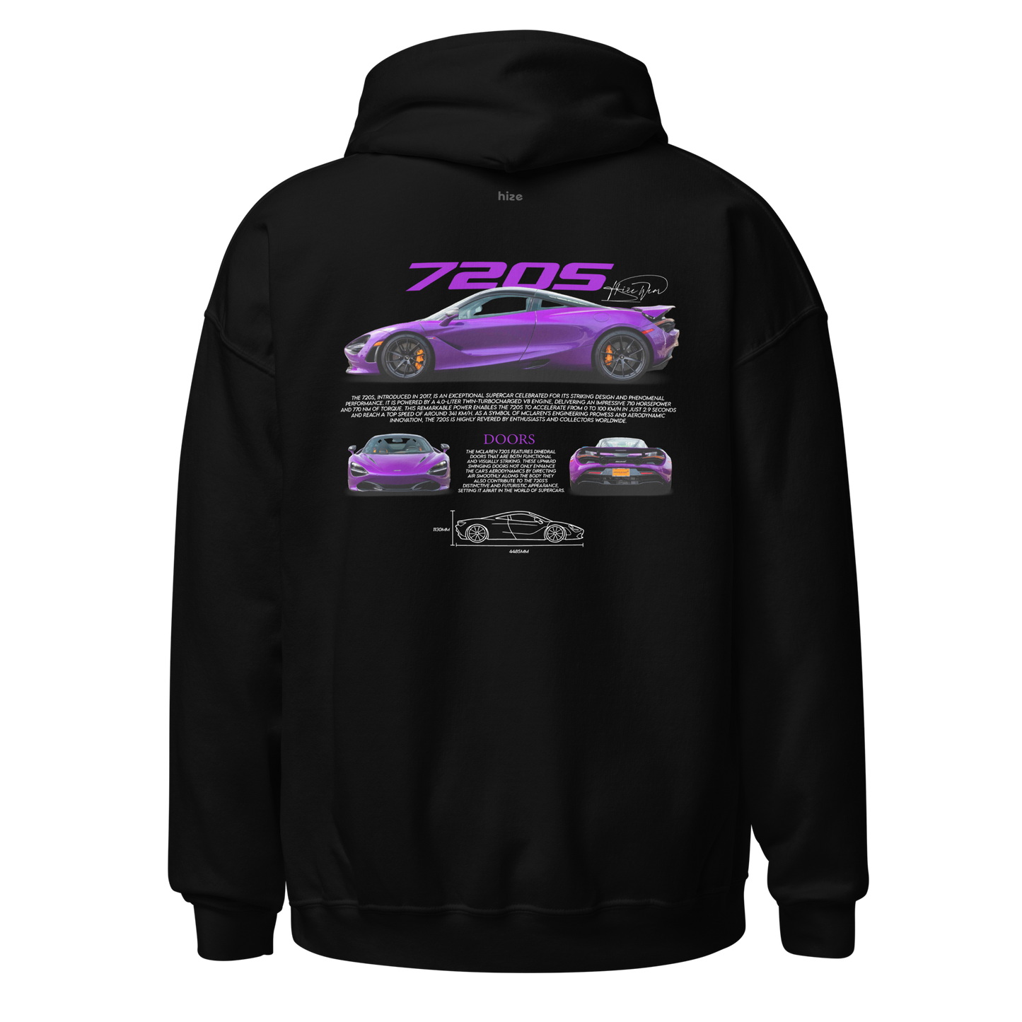 Mclaren 720s Hoodie Black in Stock