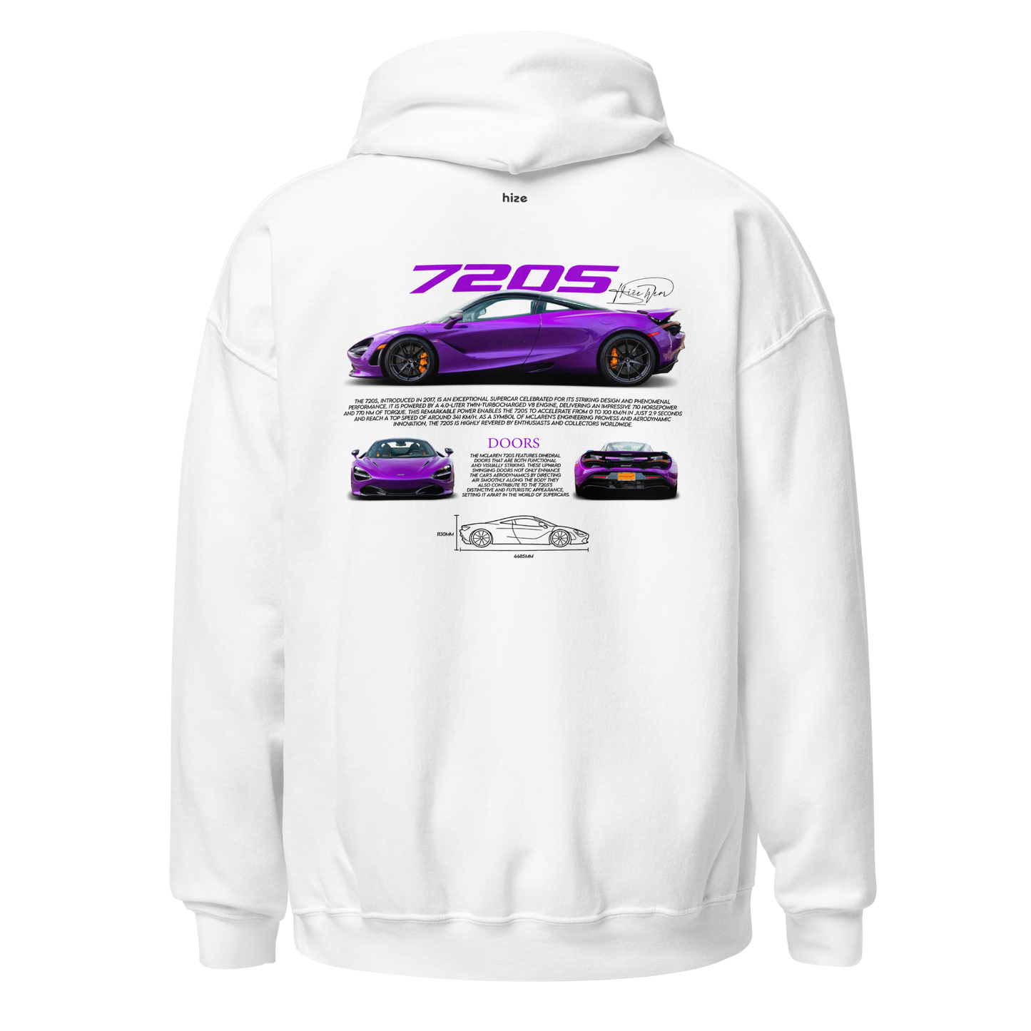 Mclaren 720s Hoodie White in Stock