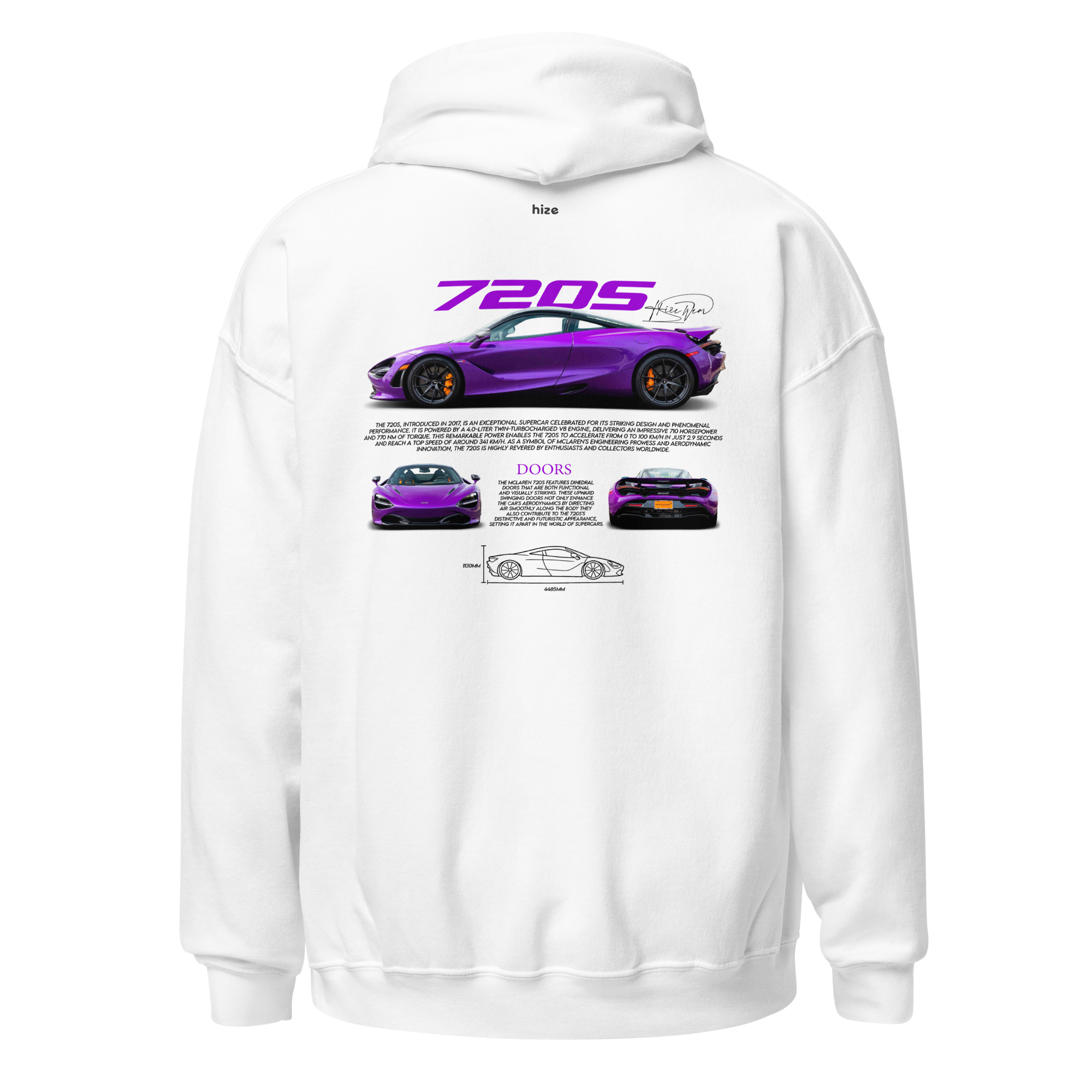 Mclaren 720s Hoodie White in Stock