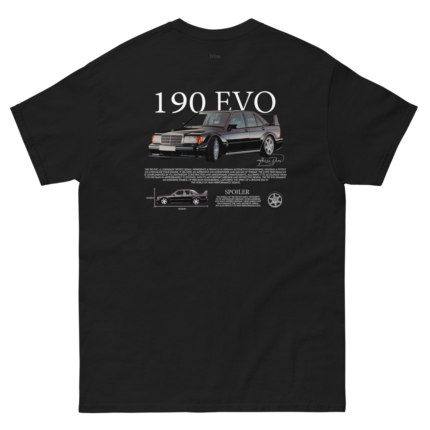 Mercedes-Benz 190 EVOLUTION II T-shirt Black in Stock