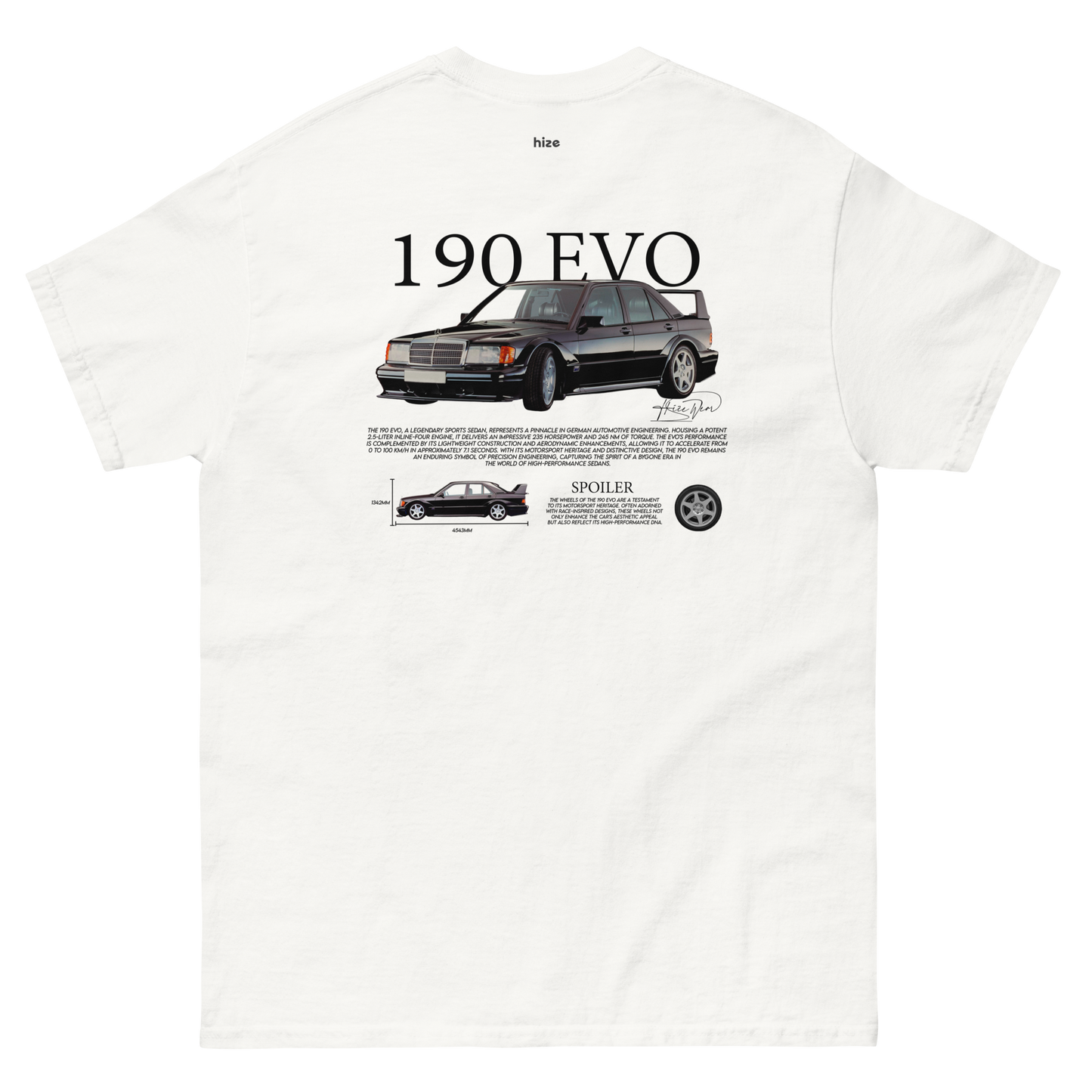 Mercedes-Benz 190 EVOLUTION II T-shirt White in Stock