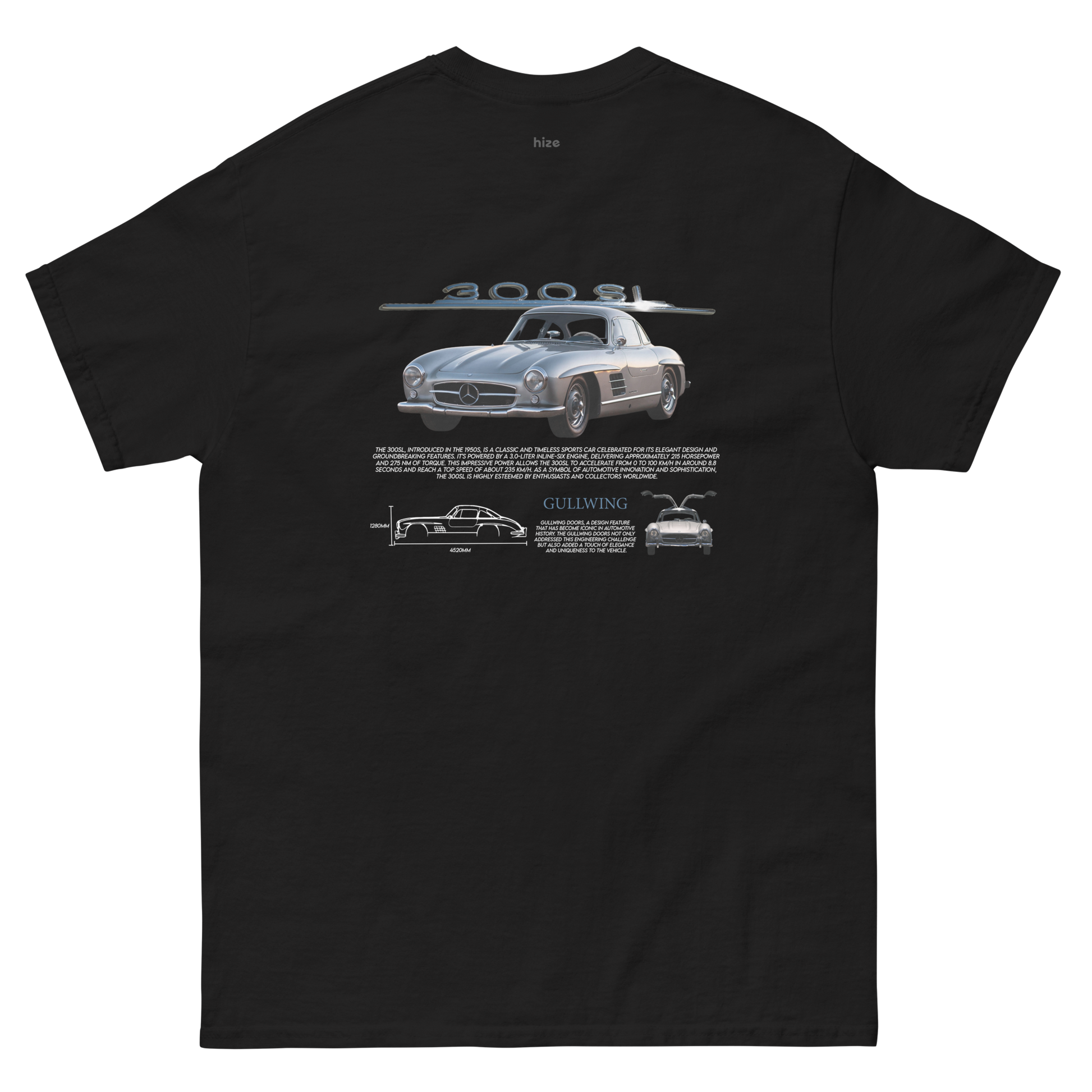 Mercedes-Benz 300 sl T-shirt Black in Stock