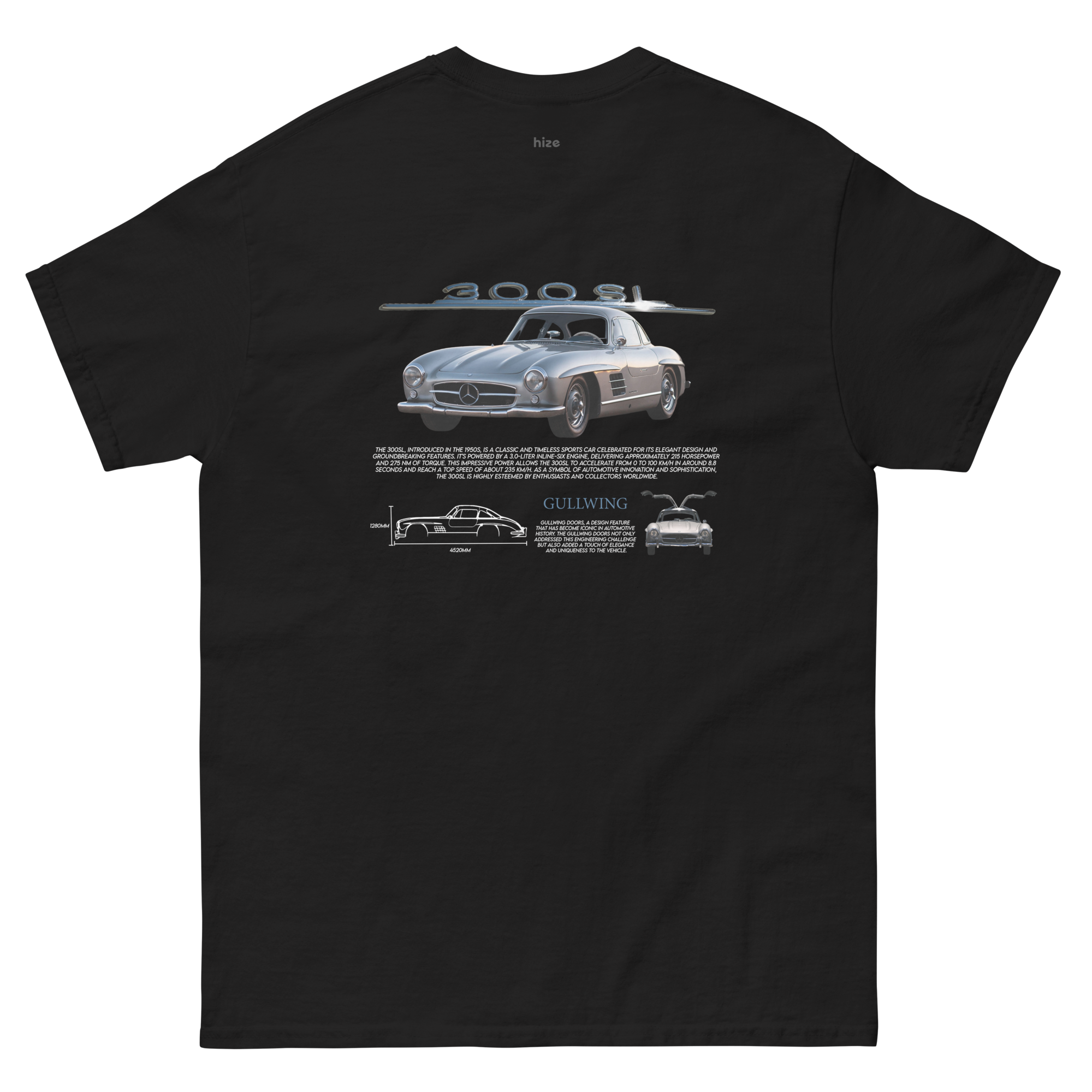 Mercedes-Benz 300 sl T-shirt Black in Stock