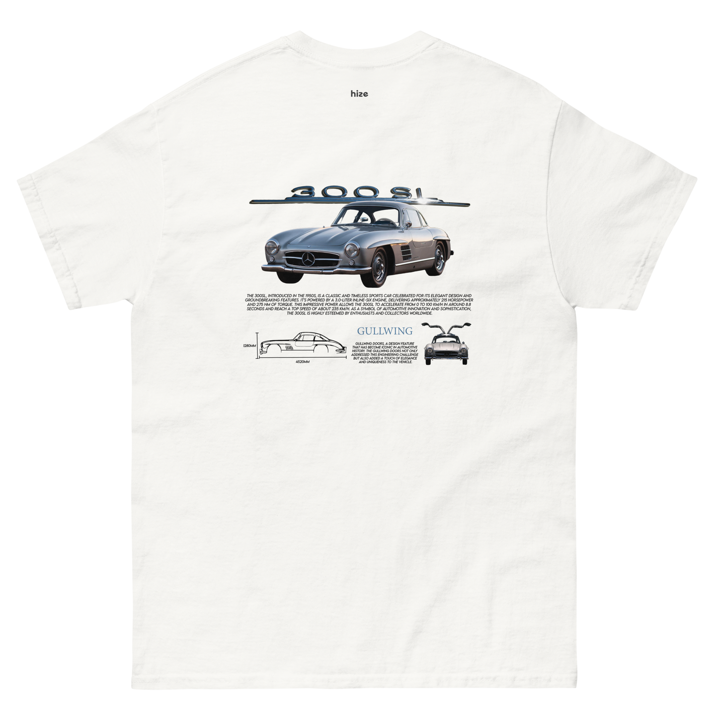 Mercedes-Benz 300 sl T-shirt White in Stock