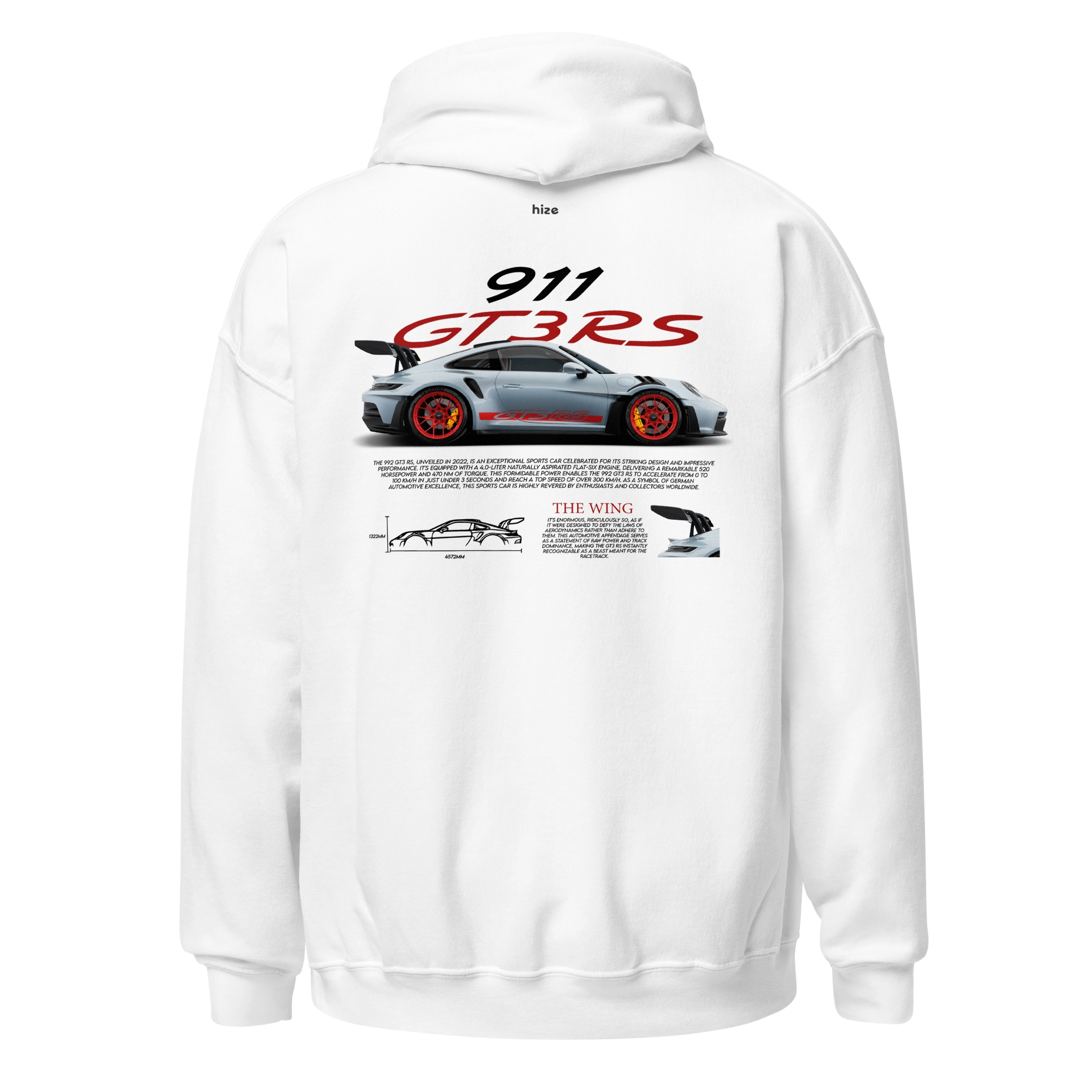 ▷ Porsche 911 GT3 RS Hoodie | Car Clothes – Hize Wear