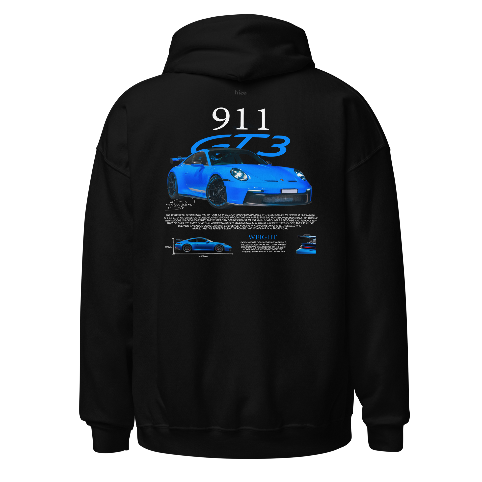 Porsche 911 GT3 992 Hoodie Black in Stock