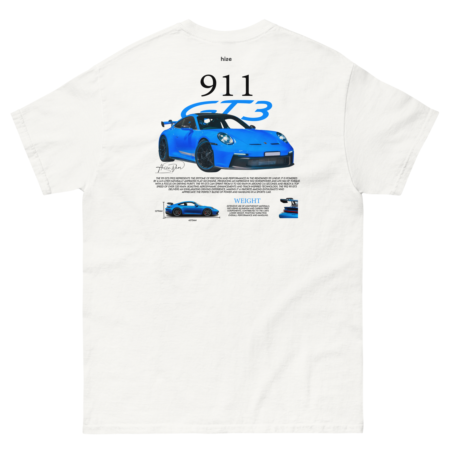 Porsche 911 GT3 992 T-shirt White in Stock