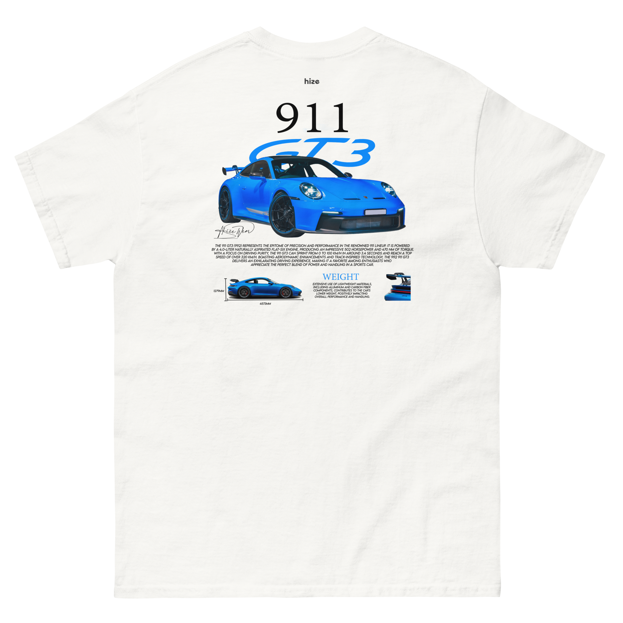 Porsche 911 GT3 992 T-shirt White in Stock