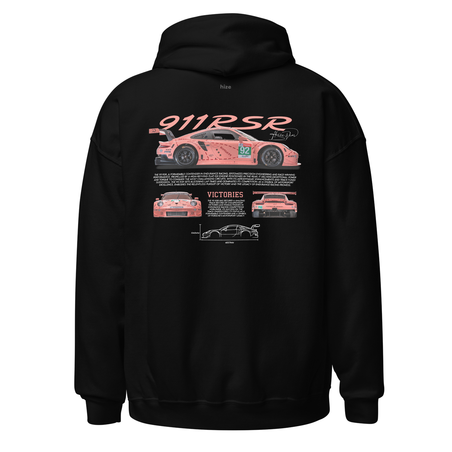 Porsche 911 RSR Hoodie Black in Stock