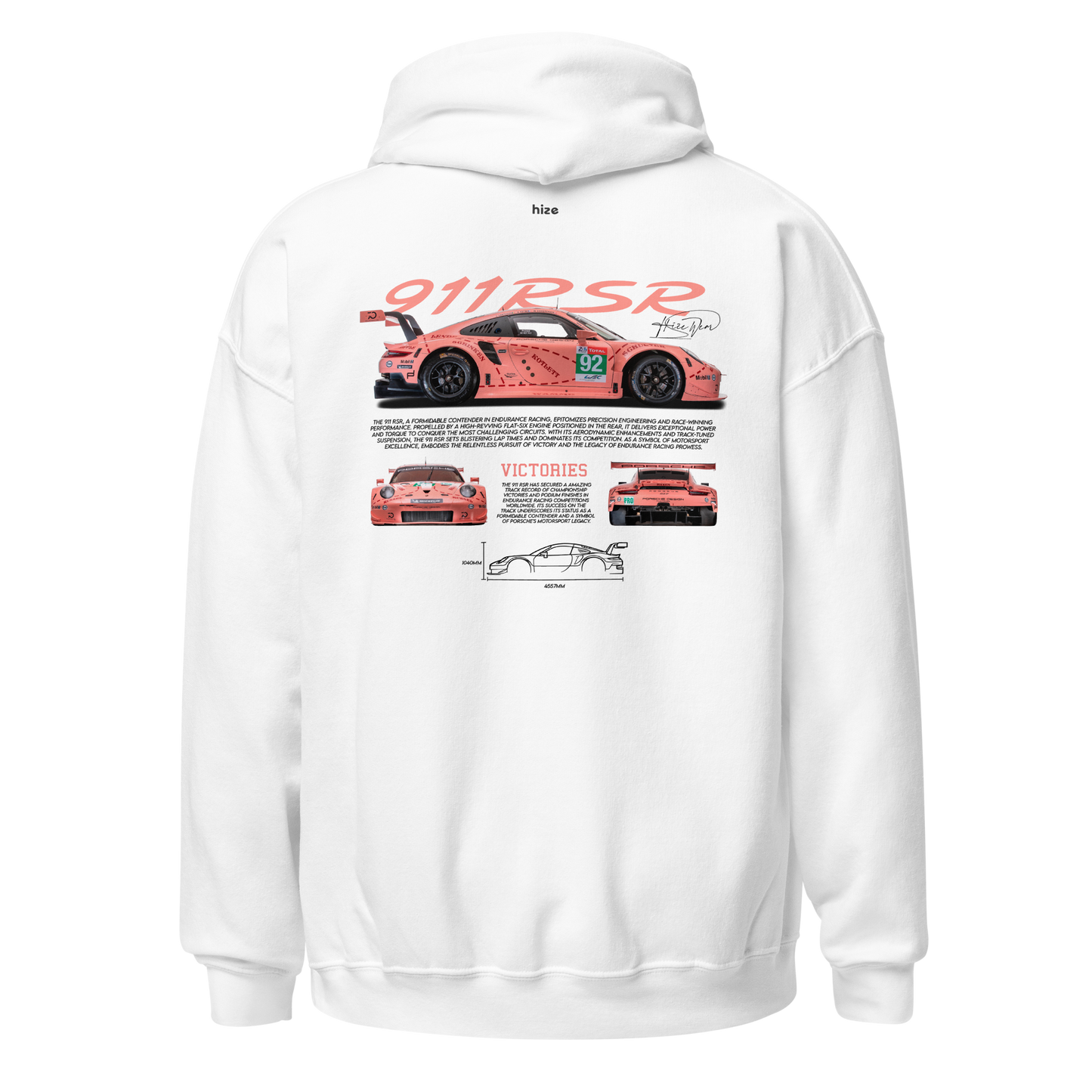 Porsche 911 RSR Hoodie White in Stock