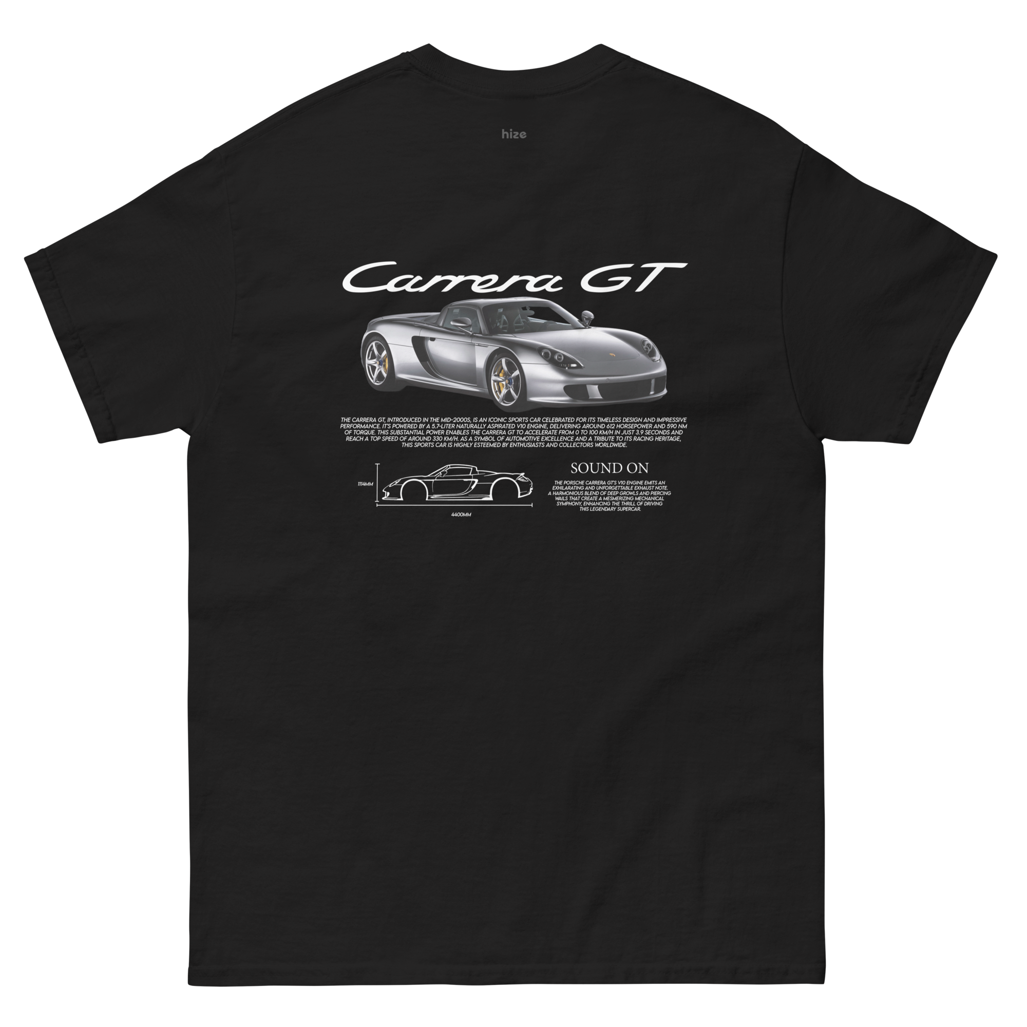 Porsche Carrera GT Hoodie - Black Back View