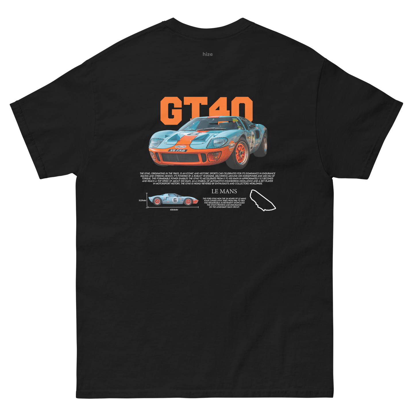 Ford GT40 T-shirt - Black Back