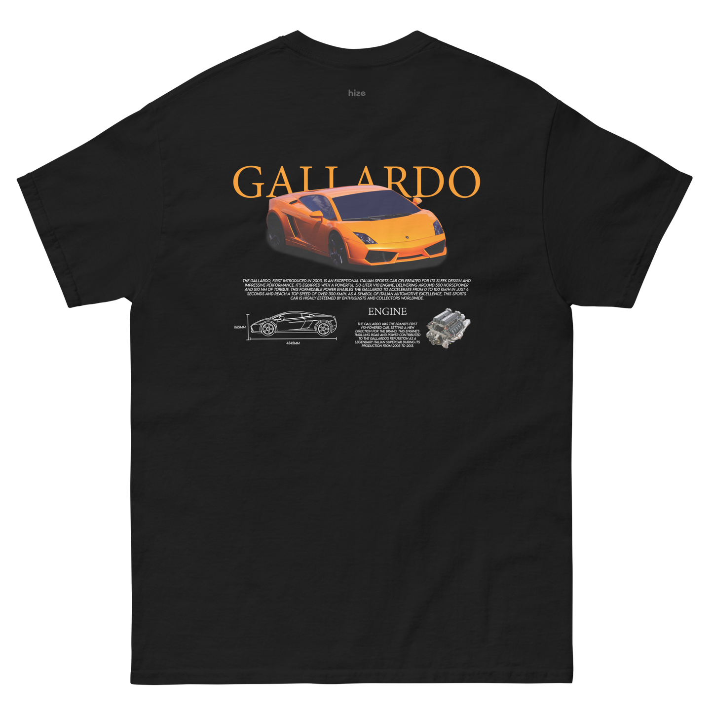 Lamborghini Gallardo T-shirt - White Back