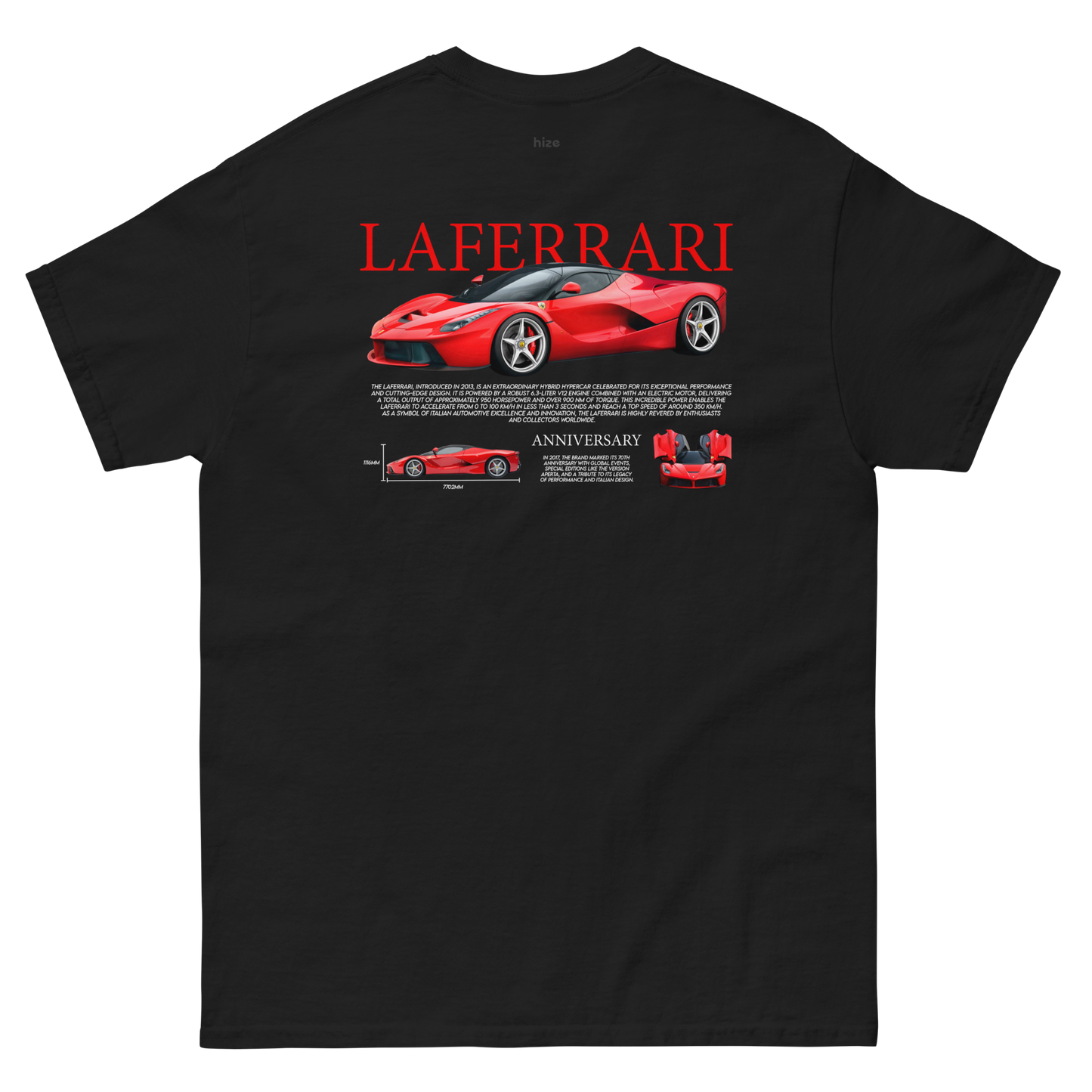 Ferrari LaFerrari T-shirt - Black Back