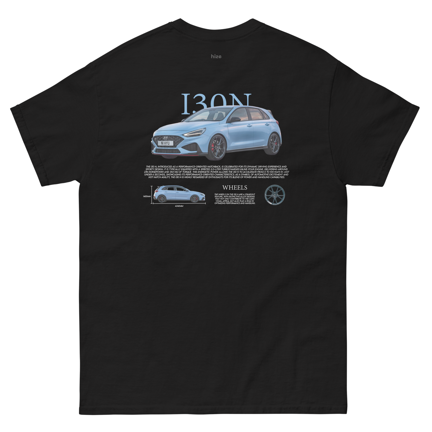 Hyundai i30n T-shirt - Black Back