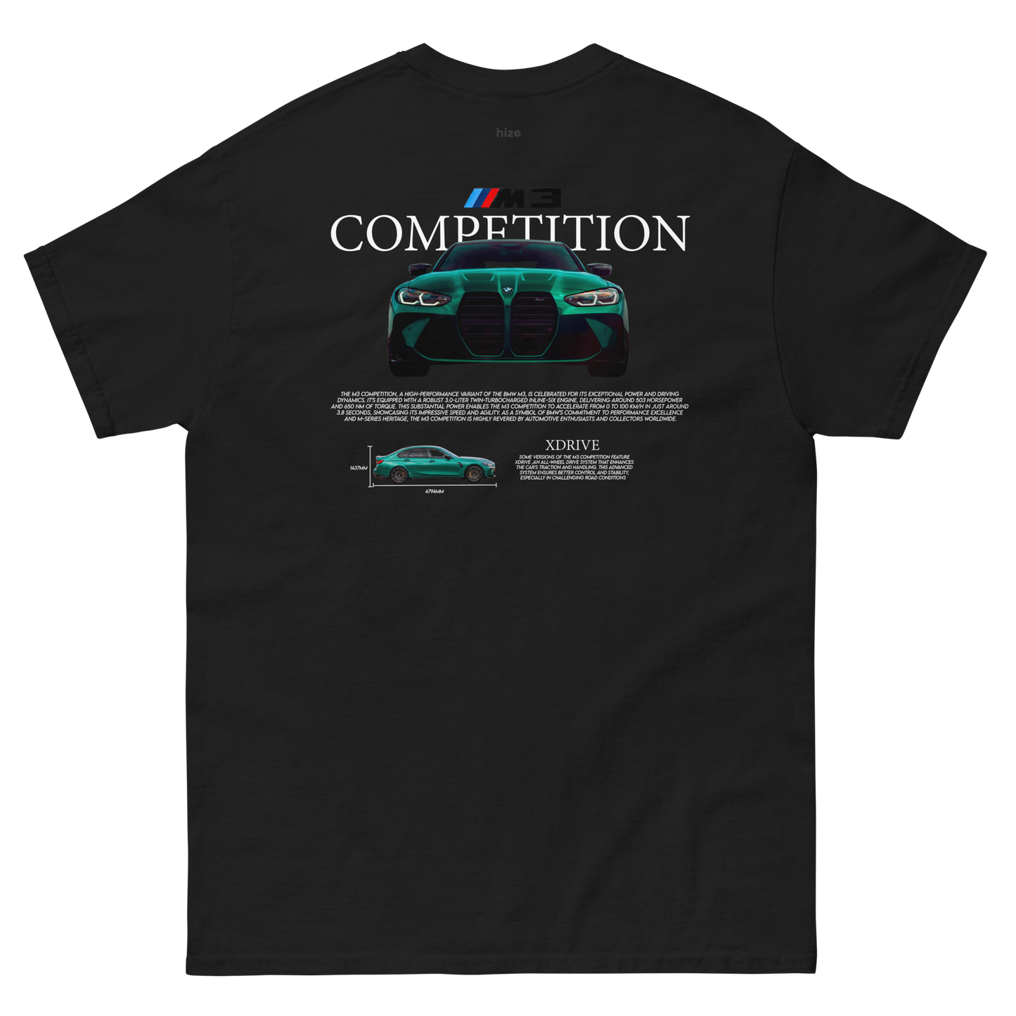 BMW M3 COMETITION T-shirt - Black Back