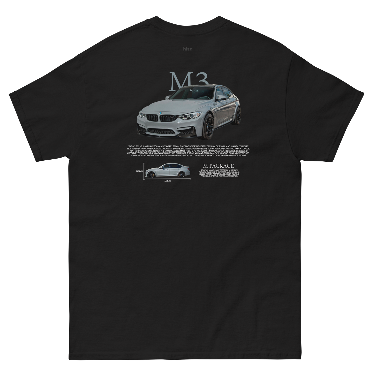 BMW M3 T-shirt - Black Back