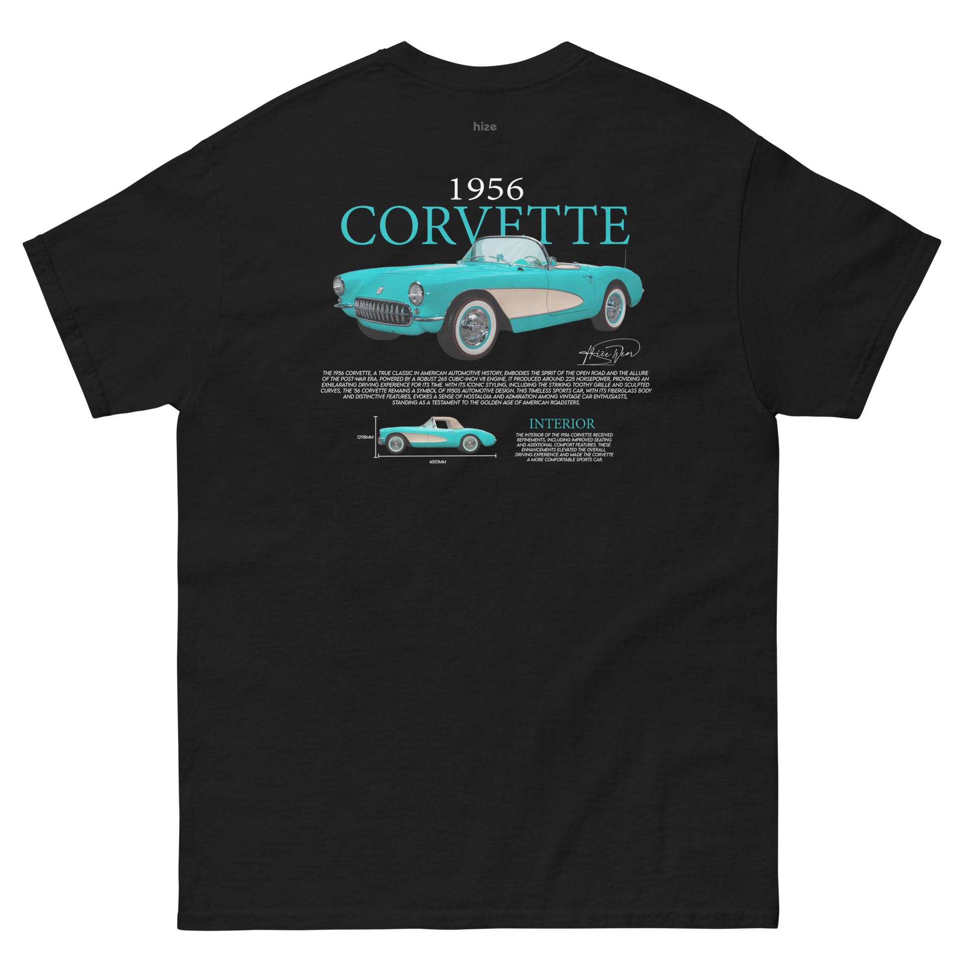 Corvette C1 Hoodie - Black Back View
