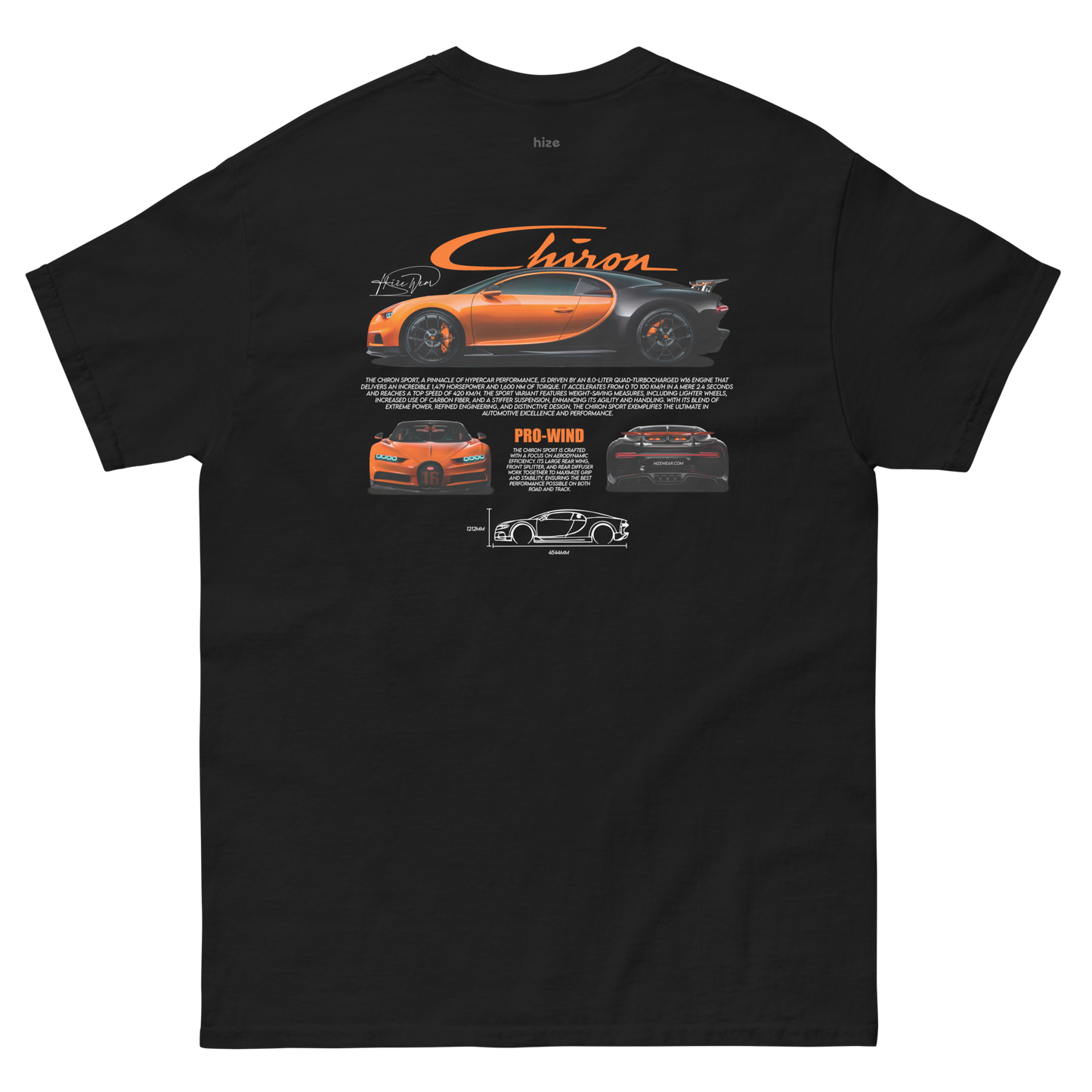 Bugatti Chiron Sport T-shirt - Black Back