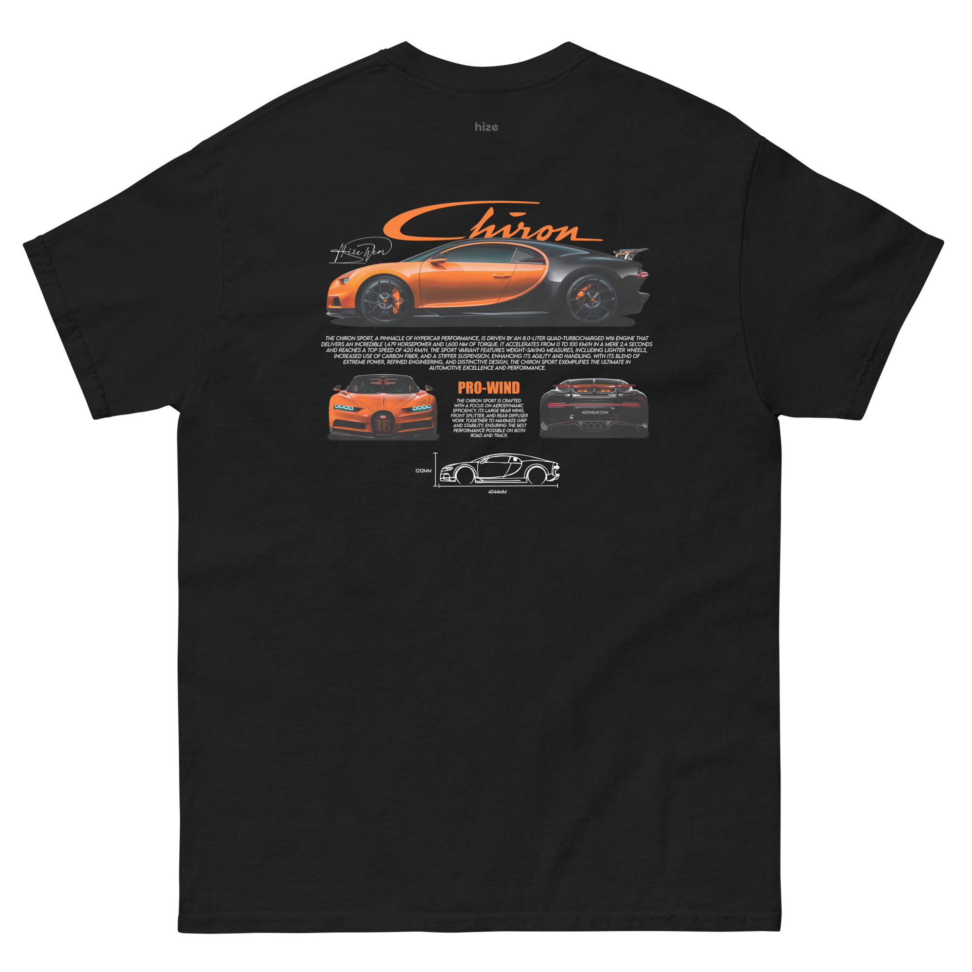 Bugatti Chiron Sport T-shirt - Black Back