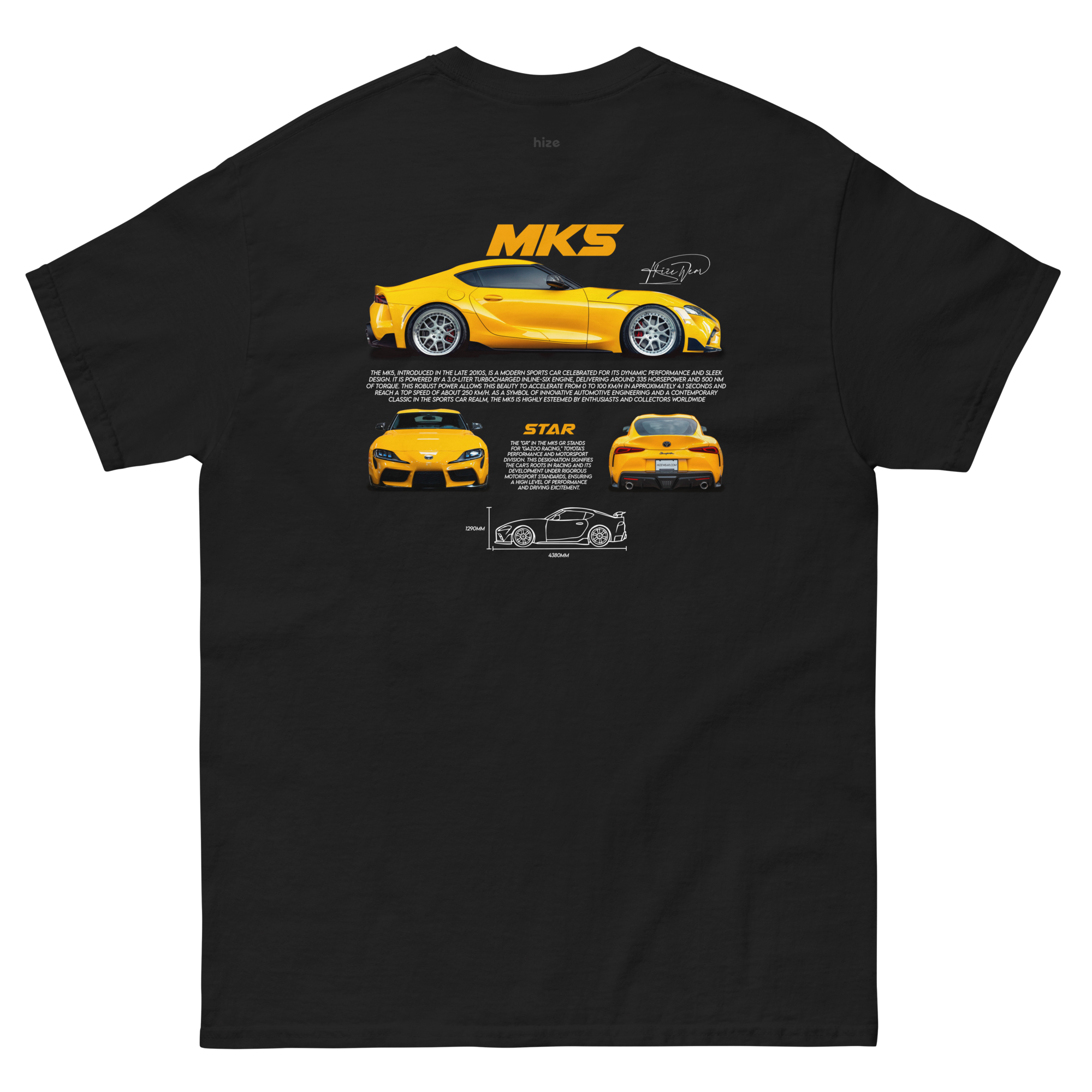 Toyota Supra MK-5 T-shirt - Black Back