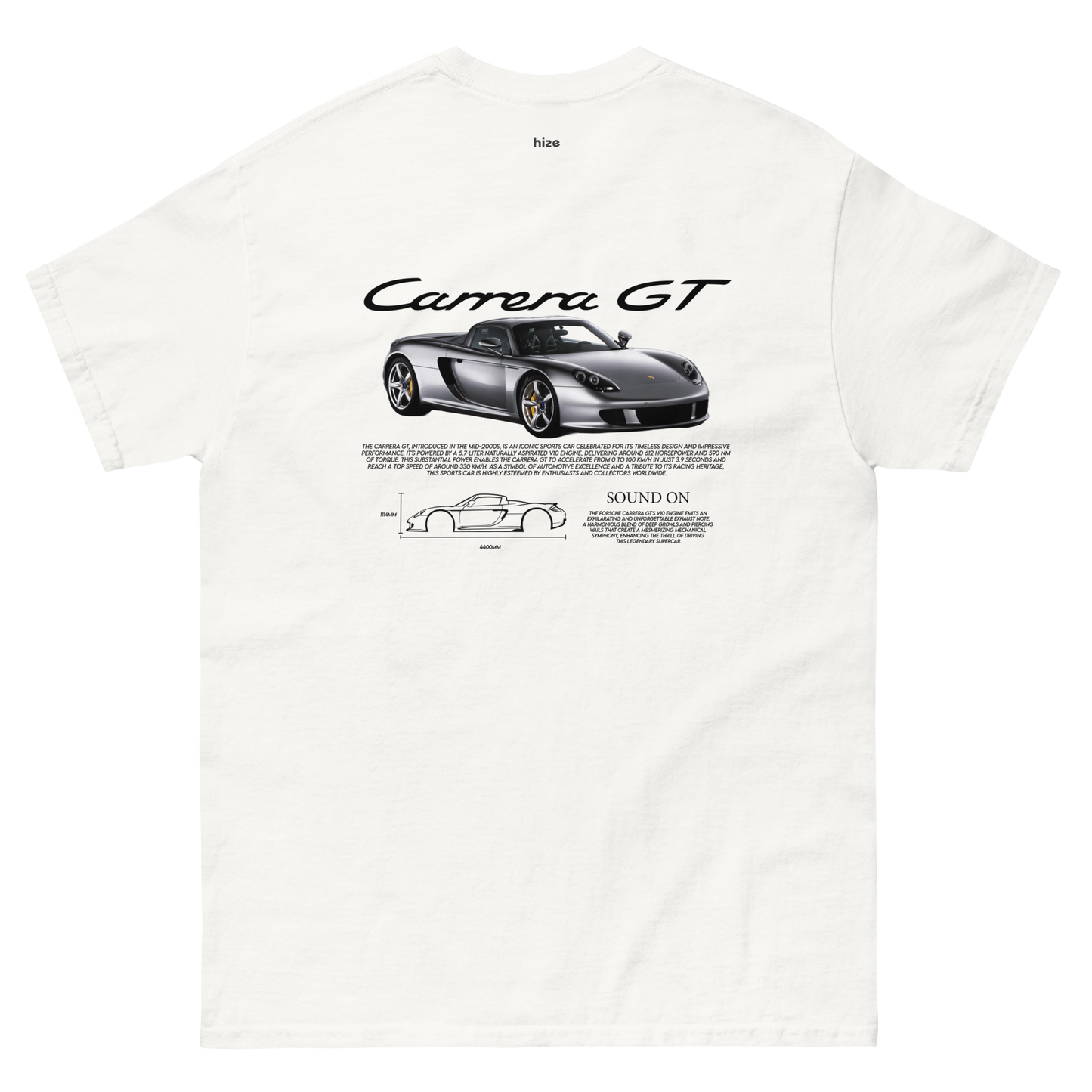 Porsche Carrera GT T-shirt - White Back View